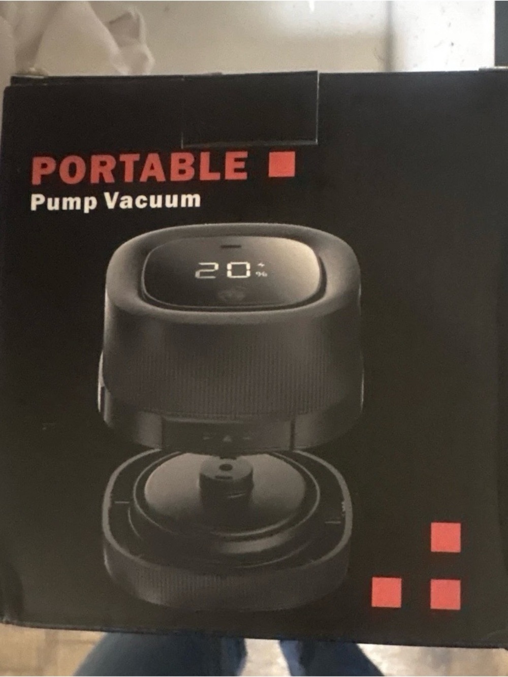 Portable Pump Vacuum - Black